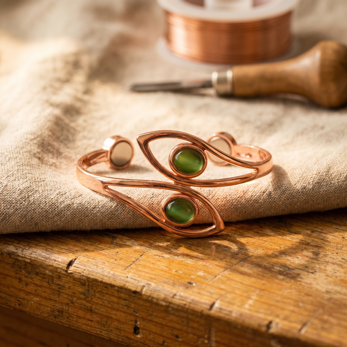 Margrits Tannengrün Kupferarmband
