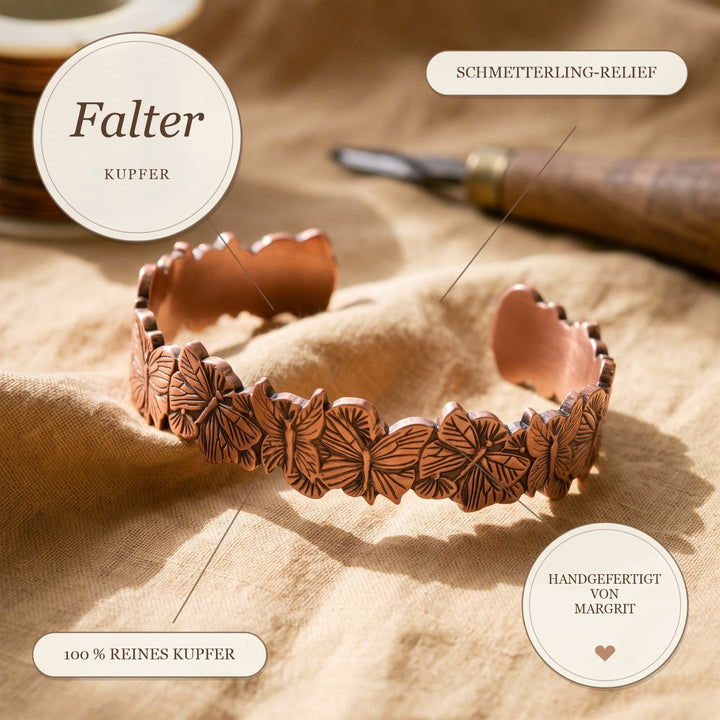 Margrits Falter Kupferarmband