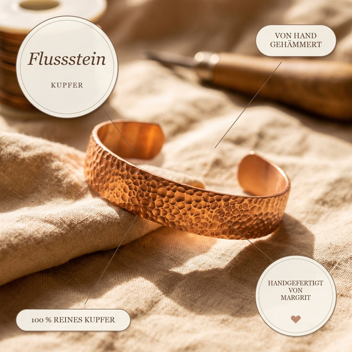 Margrits Flussstein Kupferarmband