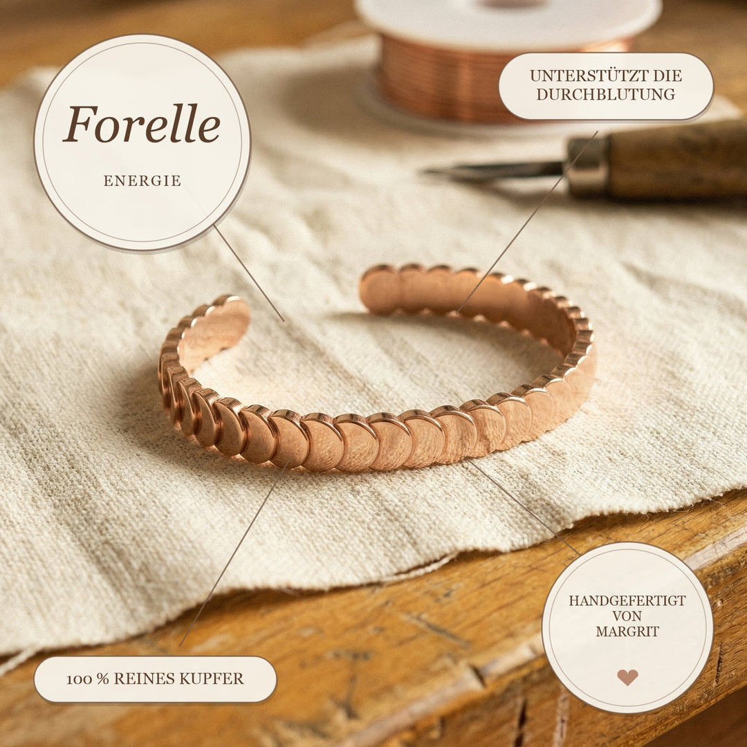 Margrits Forelle Kupferarmband