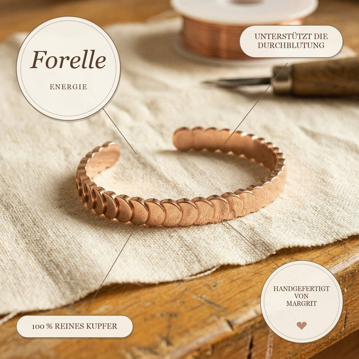 Margrits Forelle Kupferarmband