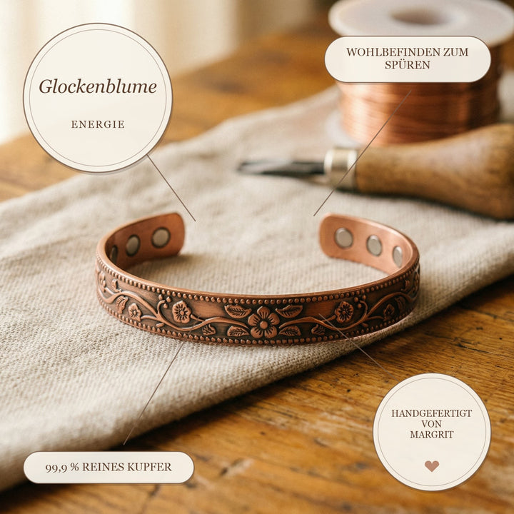 Margrits Glockenblume Kupferarmband