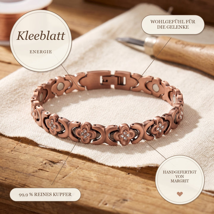 Margrits Kleeblatt Kupferarmband