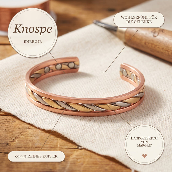 Margrits Knospe Kupferarmband