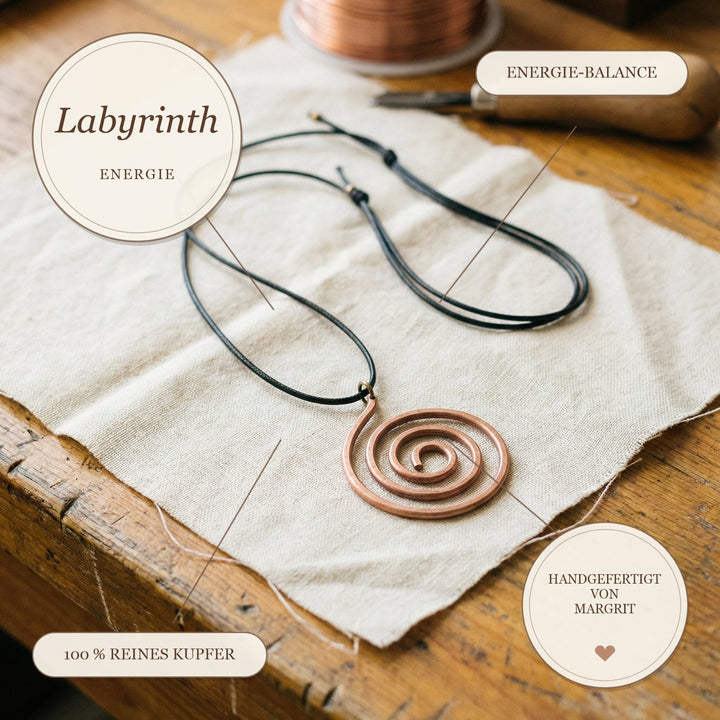 Margrits Labyrinth Kupferkette