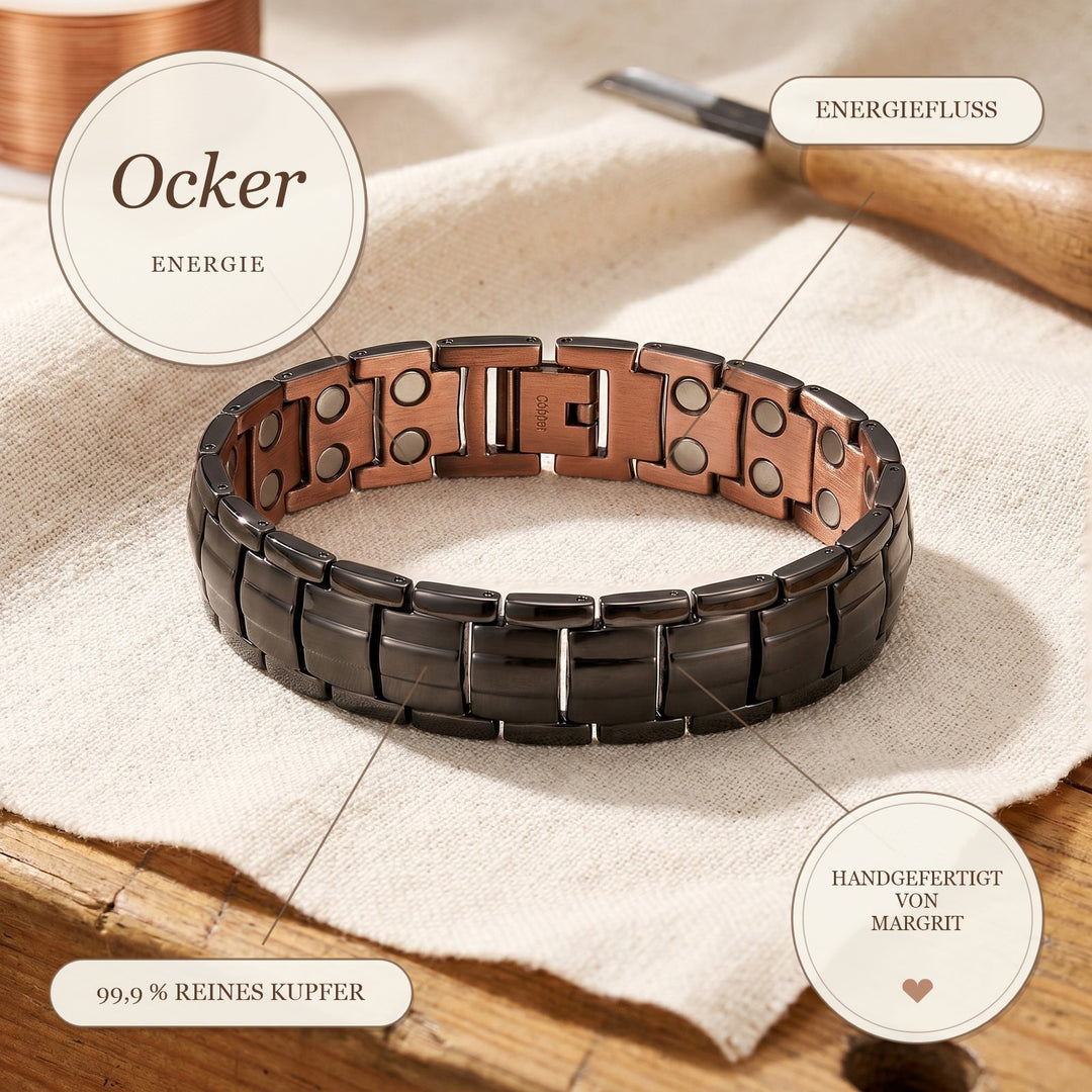 Margrits Ocker Herren-Kupferarmband