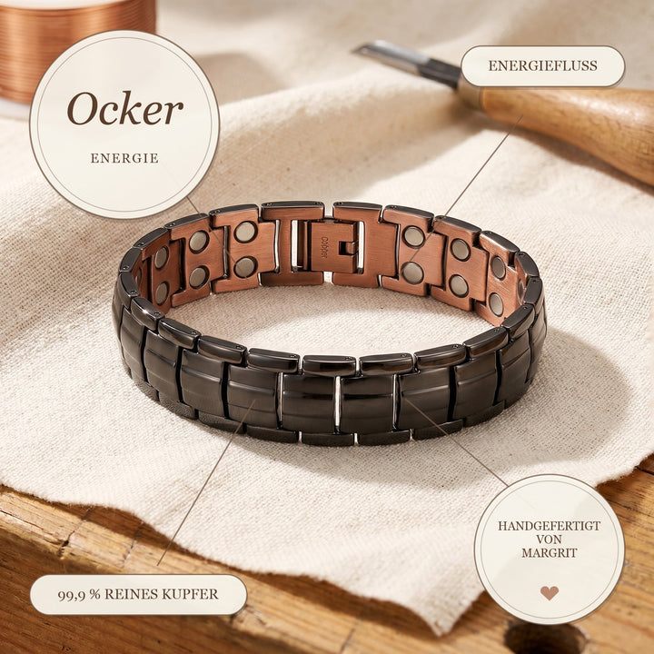Margrits Ocker Herren-Kupferarmband