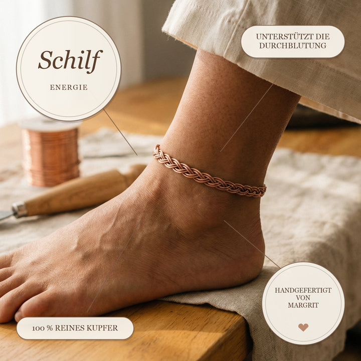 Margrits Schilf Kupfer-Fusskettchen