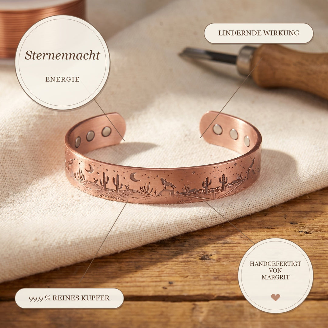 Margrits Sternennacht Kupferarmband