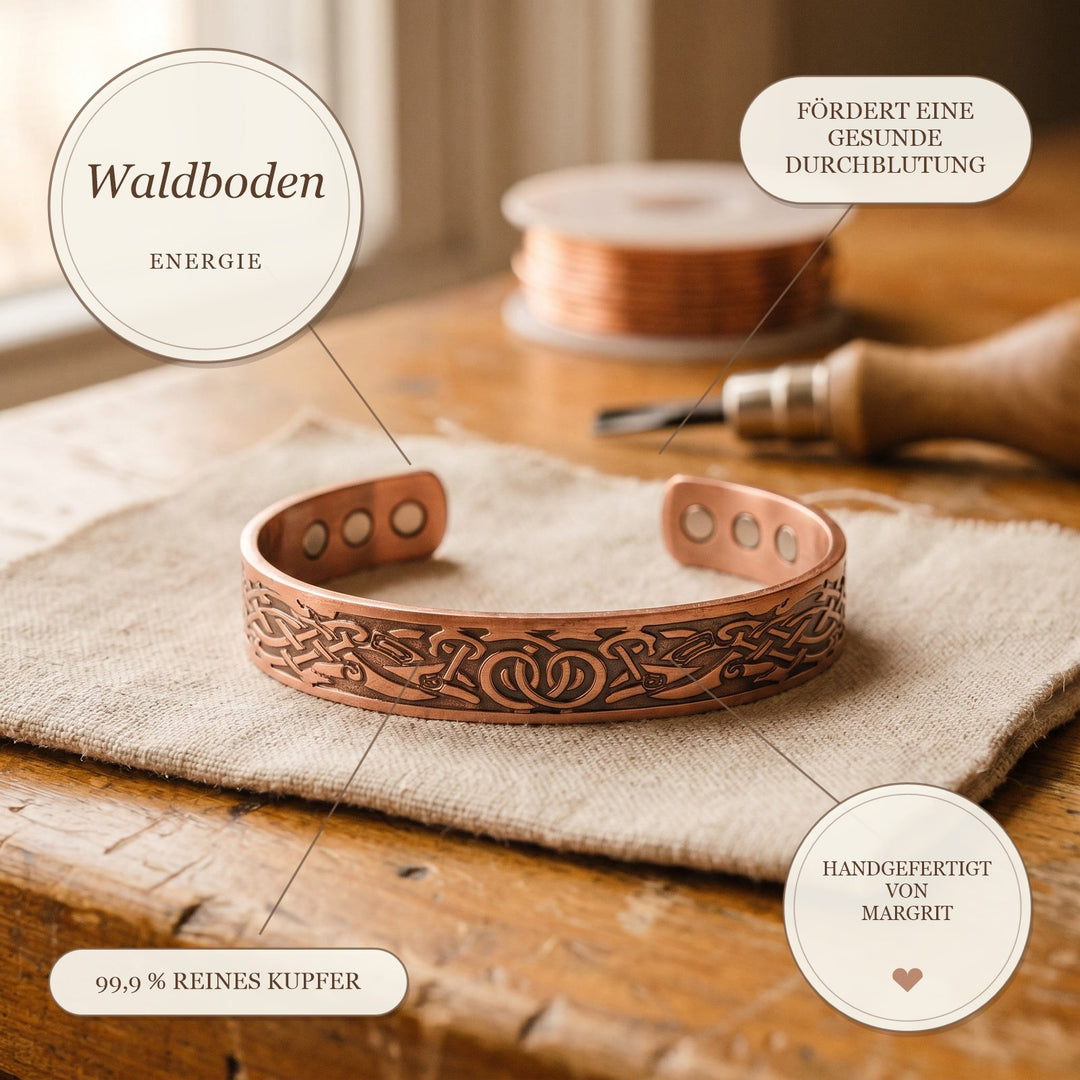 Margrits Waldboden Kupferarmband