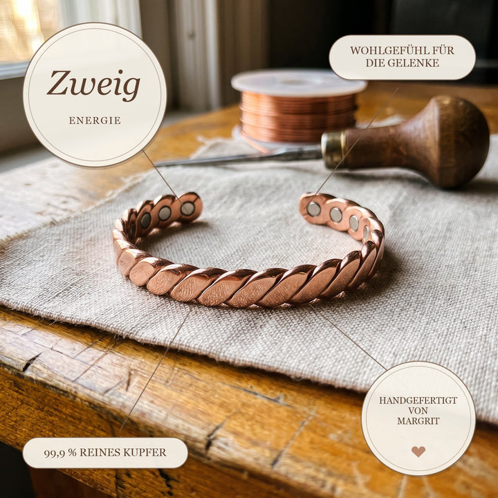 Margrits Zweig Kupferarmband